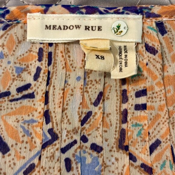 Anthropologie Meadow Rue Sheer Lace Front Patterened Loose Fit Long Top … - Picture 8 of 8